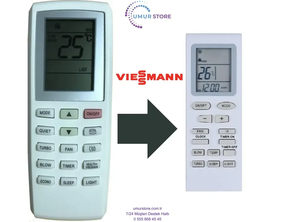 Viessmann YV1F7F Uyumlu Klima Kumandası Viessmann YV1F7F Uyumlu Klima Kumandası