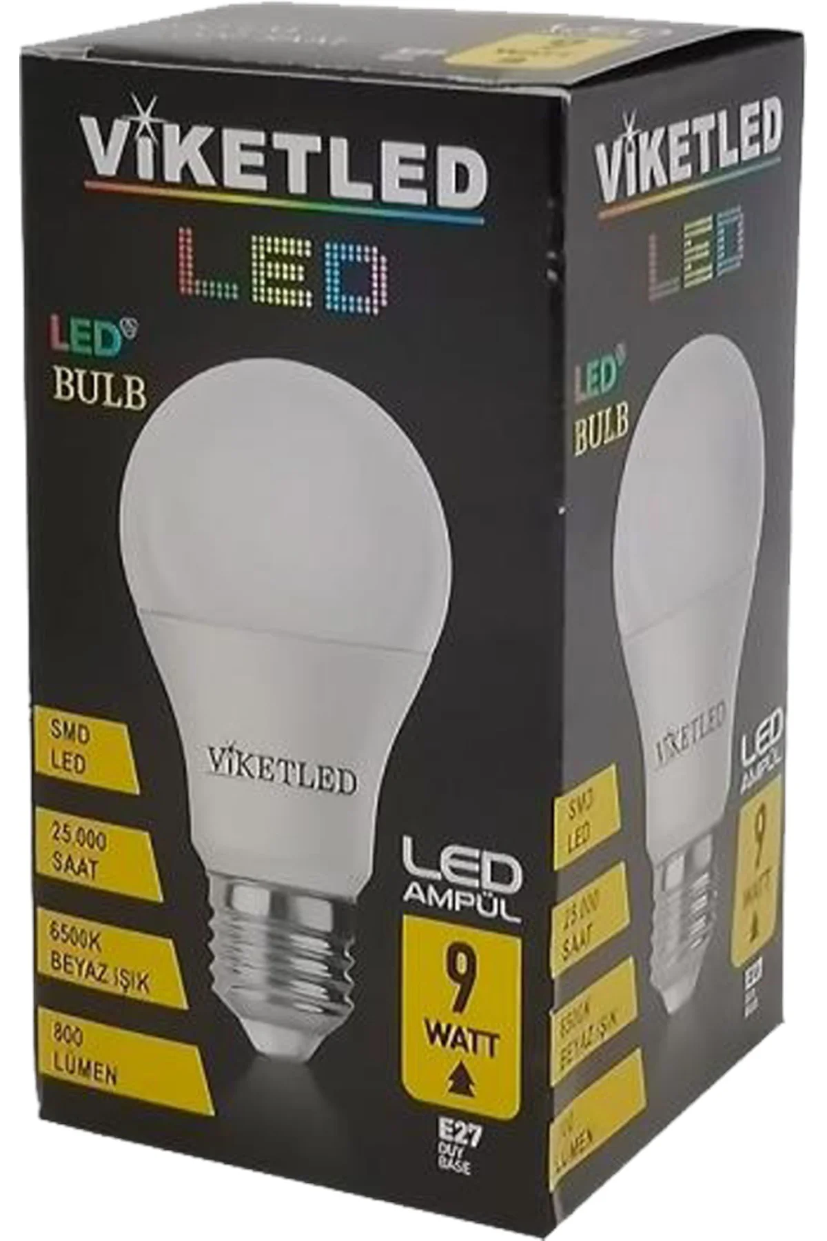 Viketled Led Ampül Beyaz-white 9w (24 Lü Set)