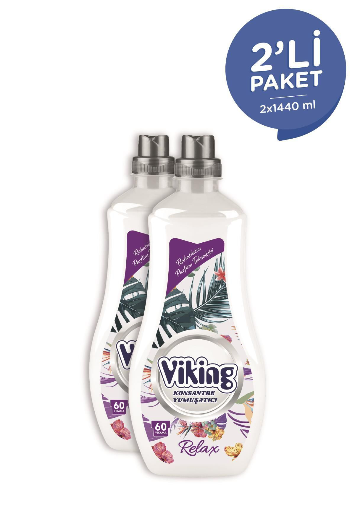 Viking Viking Konsantre Çamaşır Yumuşatıcısı Relax 1440 Ml 2 Adet