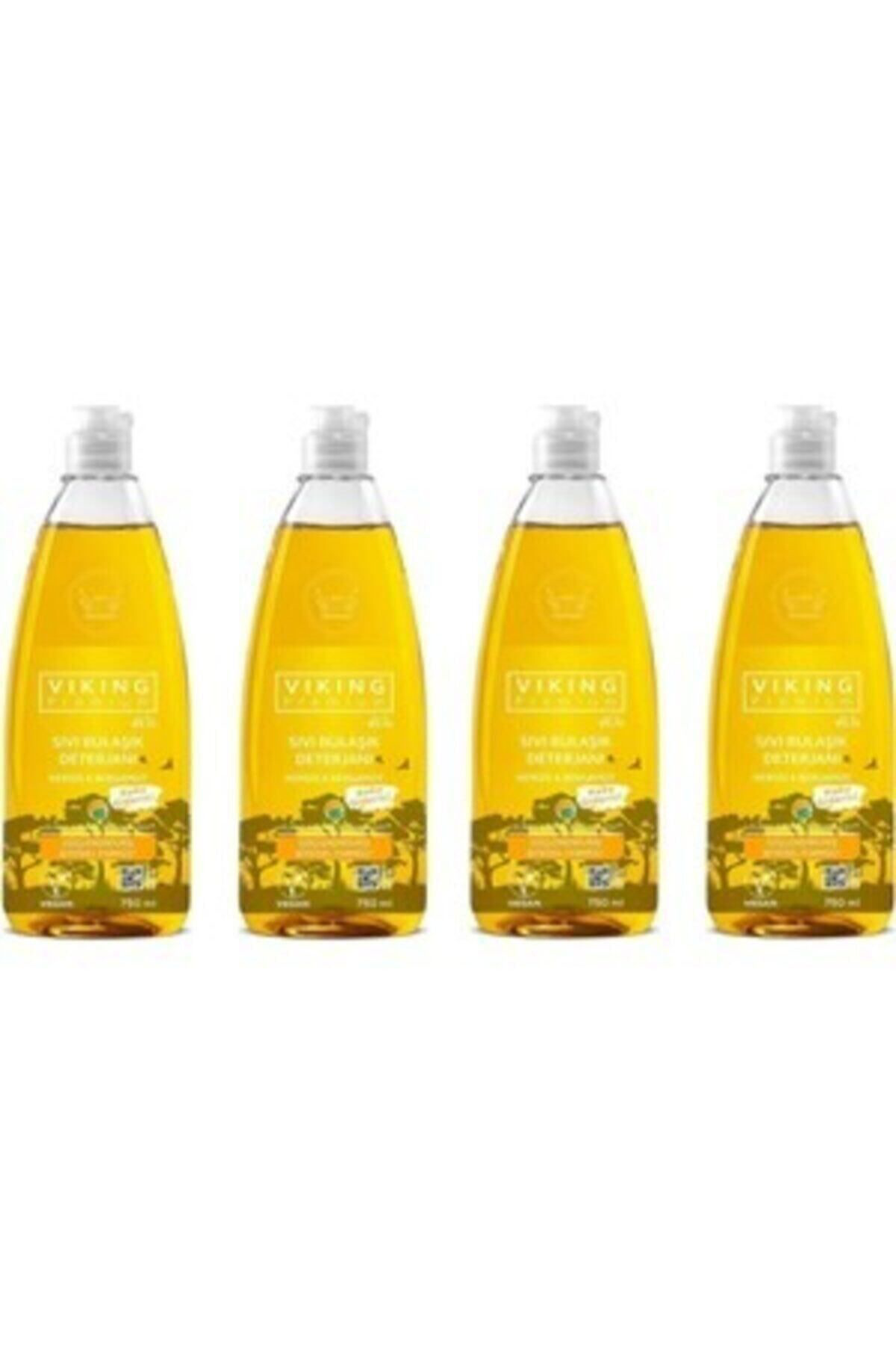Viking  Premium Bulaşik Deterjani Nergis-Bergamot 750 Ml 4 Adet