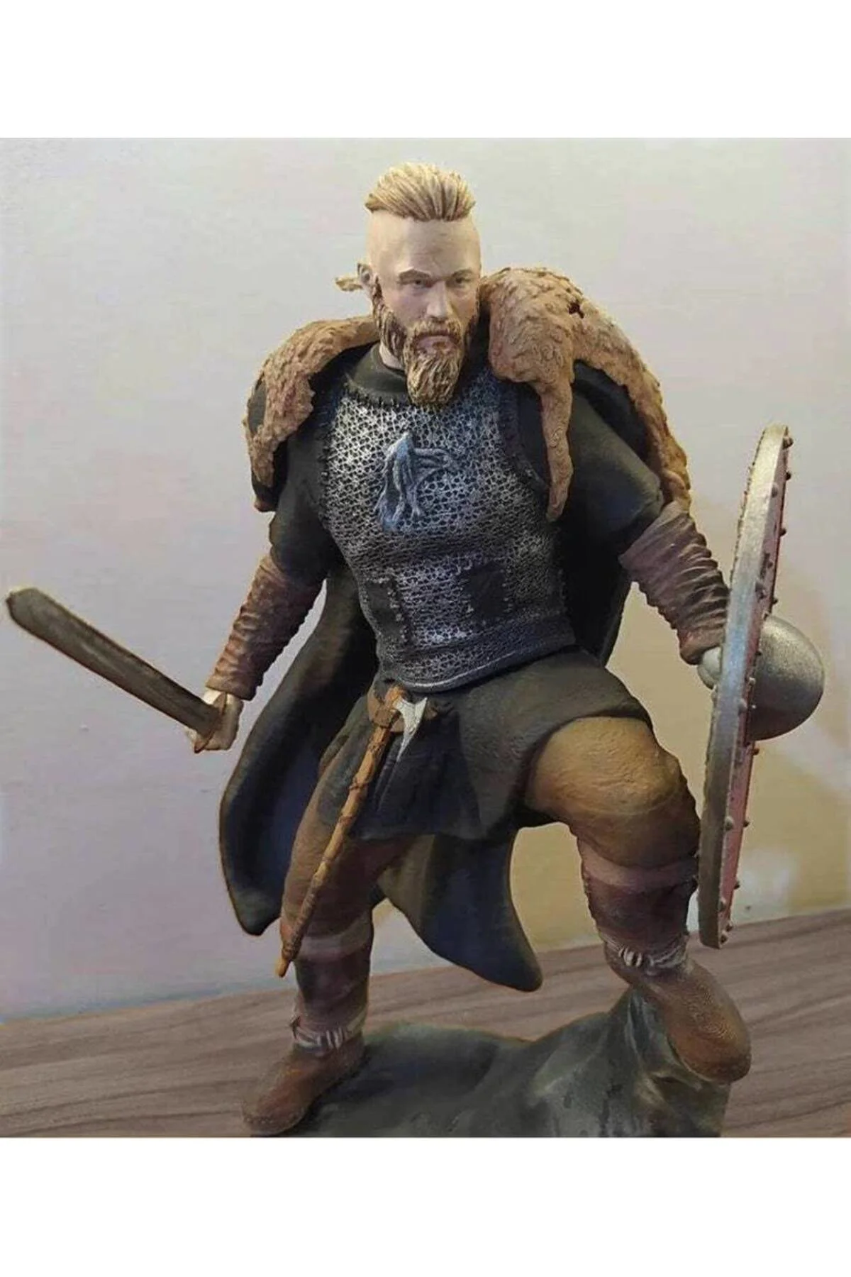 Viking Ragnar Lothbrok Figür Viking Ragnar Obje 25CM Büyük Boy