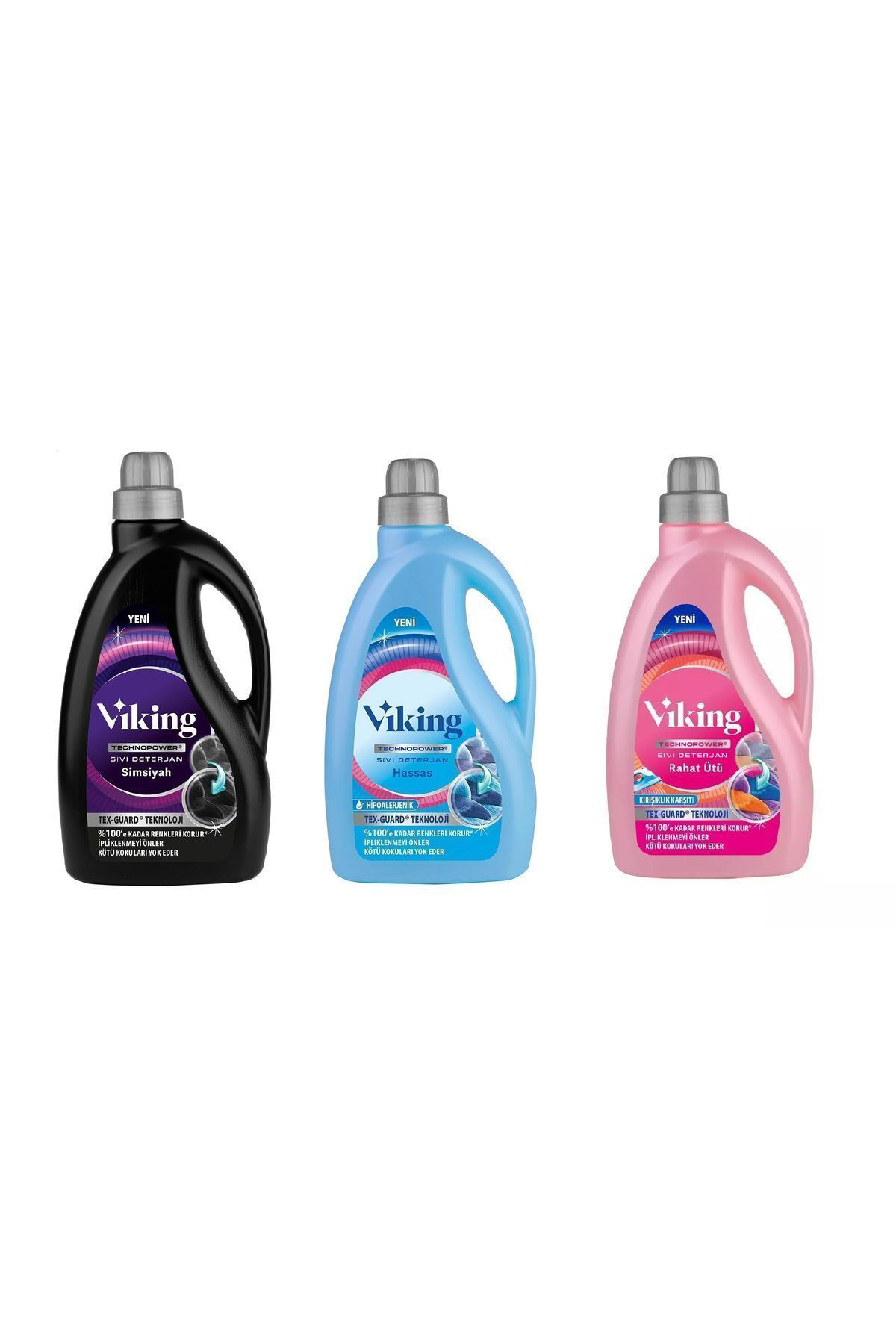 Viking  Technopower Sıvı Çamaşır Deterjanı Simsiyah- Capcanlı-Hass