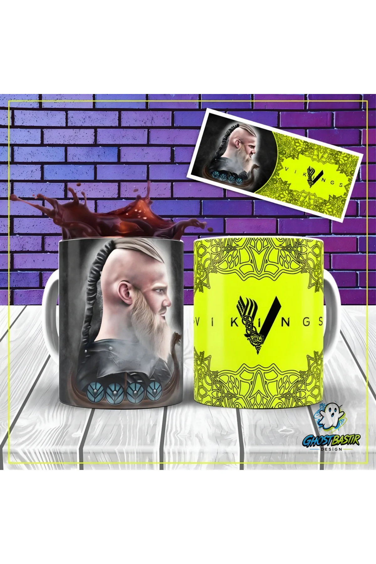 Vikingler Kupa Bardak | Tek Adet K0447
