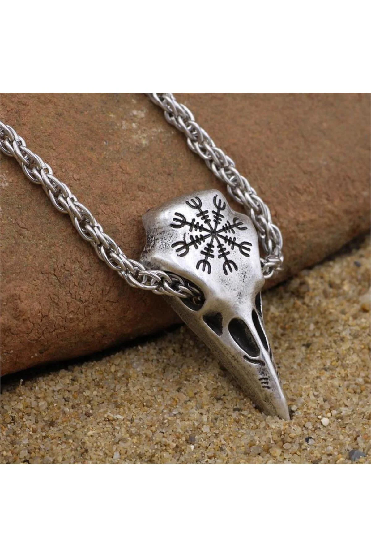 Vikings Raven Skull Kolye