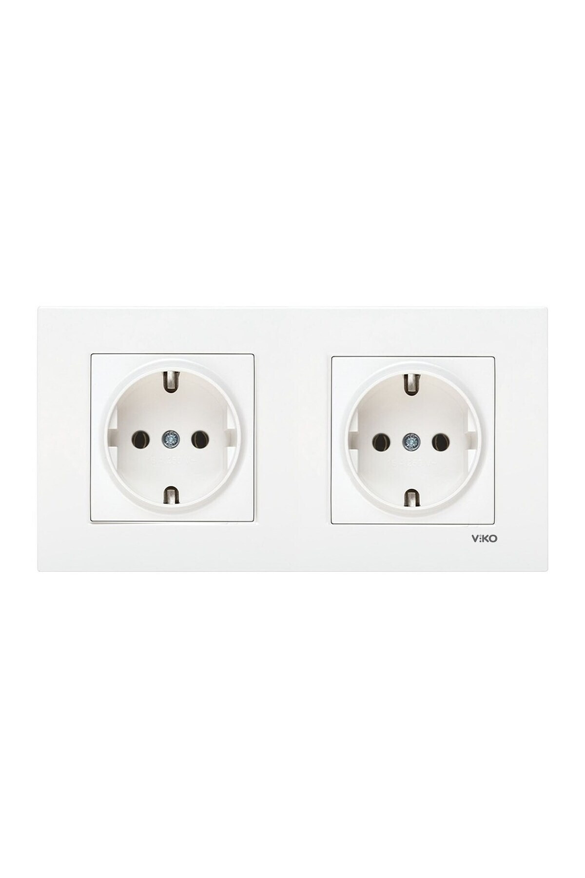 Viko Karre Beyaz (2 ADET TOPRAKLI PRİZ VE 1 ADET IKİLİ ÇERÇEVE)