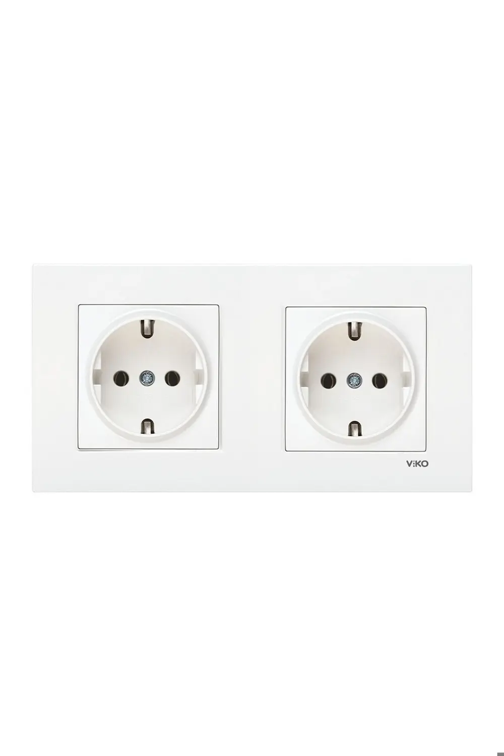 Viko Viko Karre Beyaz (2 Adet Toprakli Priz Ve 1 Adet İkili Çerçeve)