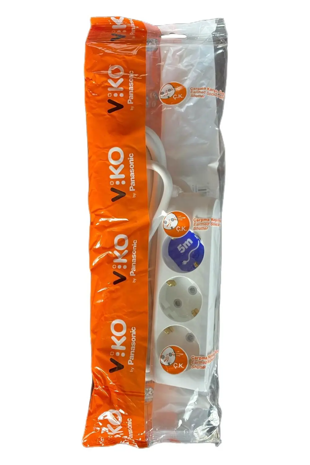 Viko üçlü priz 5 metre (topraklı - çk korumalı)