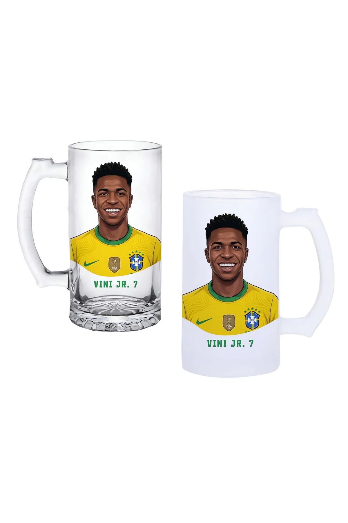 Vini Jr. Kulplu Bira Bardağı Buzlu veya Şeffaf Seçenekli 0248