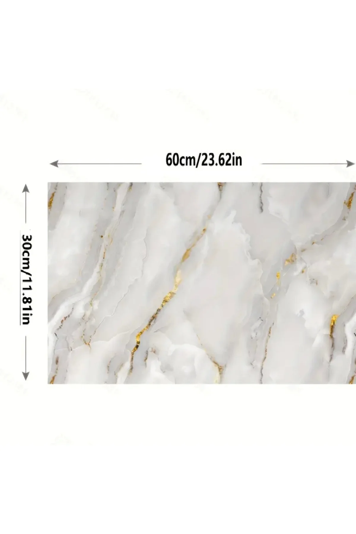 Vinil Beyaz Mermer Desenli Alüminyum Plastik Duvar Sticker - Lisi