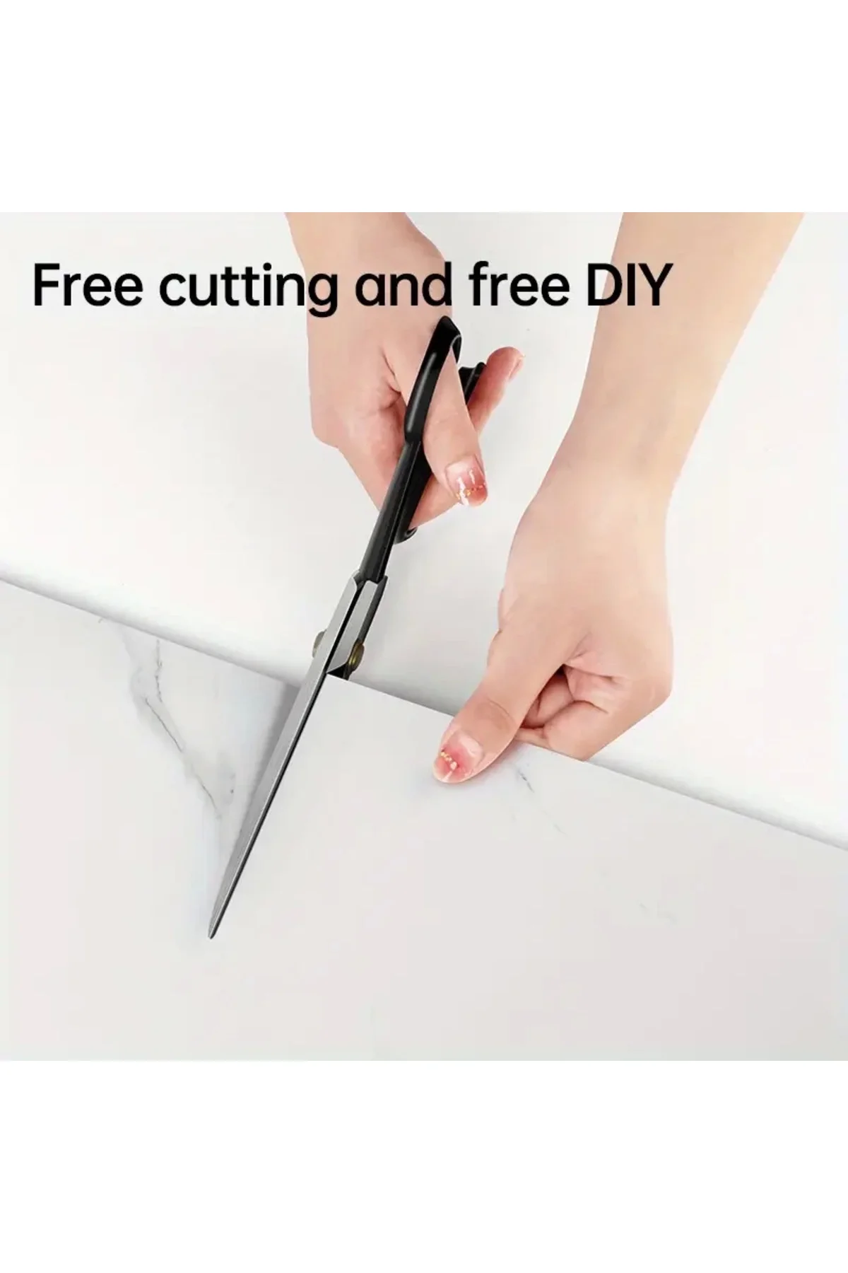 Vinil Beyaz Mermer Desenli Alüminyum Plastik Duvar Sticker - Lisi