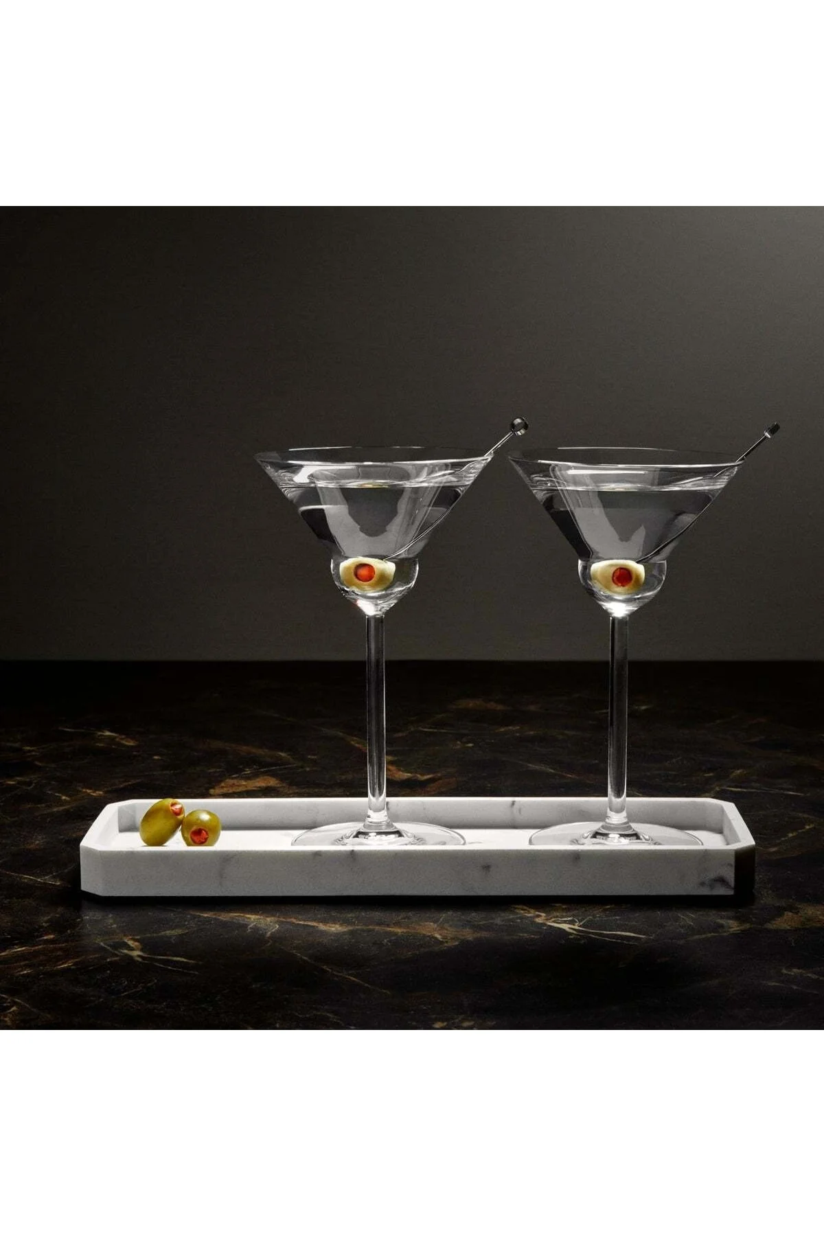 Vintage 2'li Kristal Cam Ayaklı Martini ve Kokteyl Kadehi Seti 19