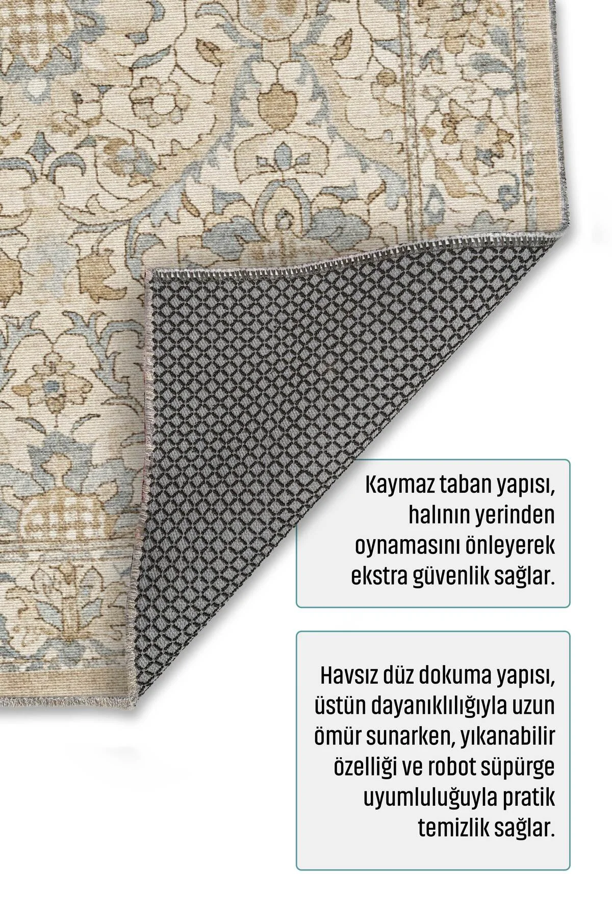 Vintage Bej Şönil Halı Kilim Yolluk Kaymaz Yıkanabilir Salon Oturma Odası Mutfak Koridor Vintage Bej Şönil Halı Kilim Yolluk Kaymaz Yıkanabilir Salon Oturma Odası Mutfak Koridor