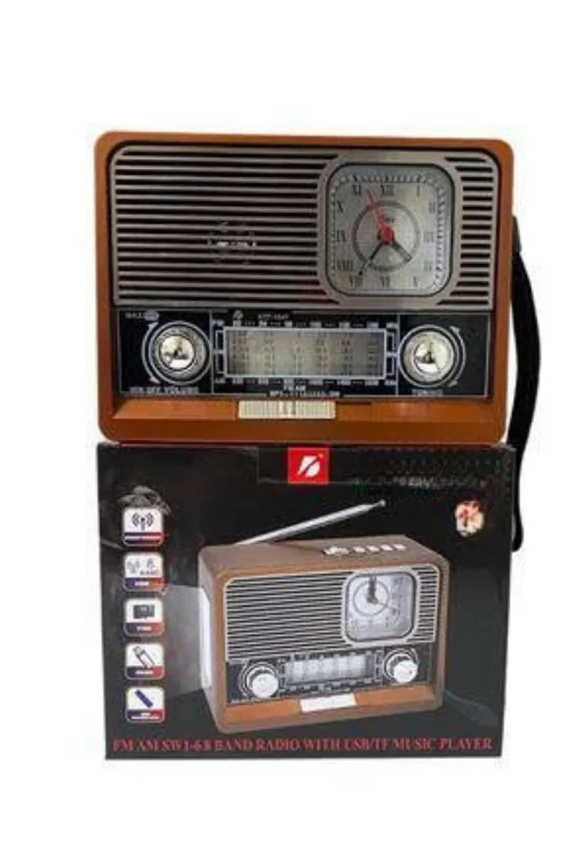 Vintage Bluetooth Radyo - Taşınabilir Nostaljik Hoparlör