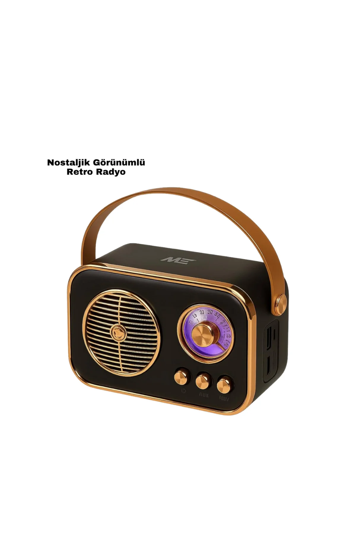 Vintage Bluetooth Radyo – TF Kart ve FM Destekli Taşınabilir Nost