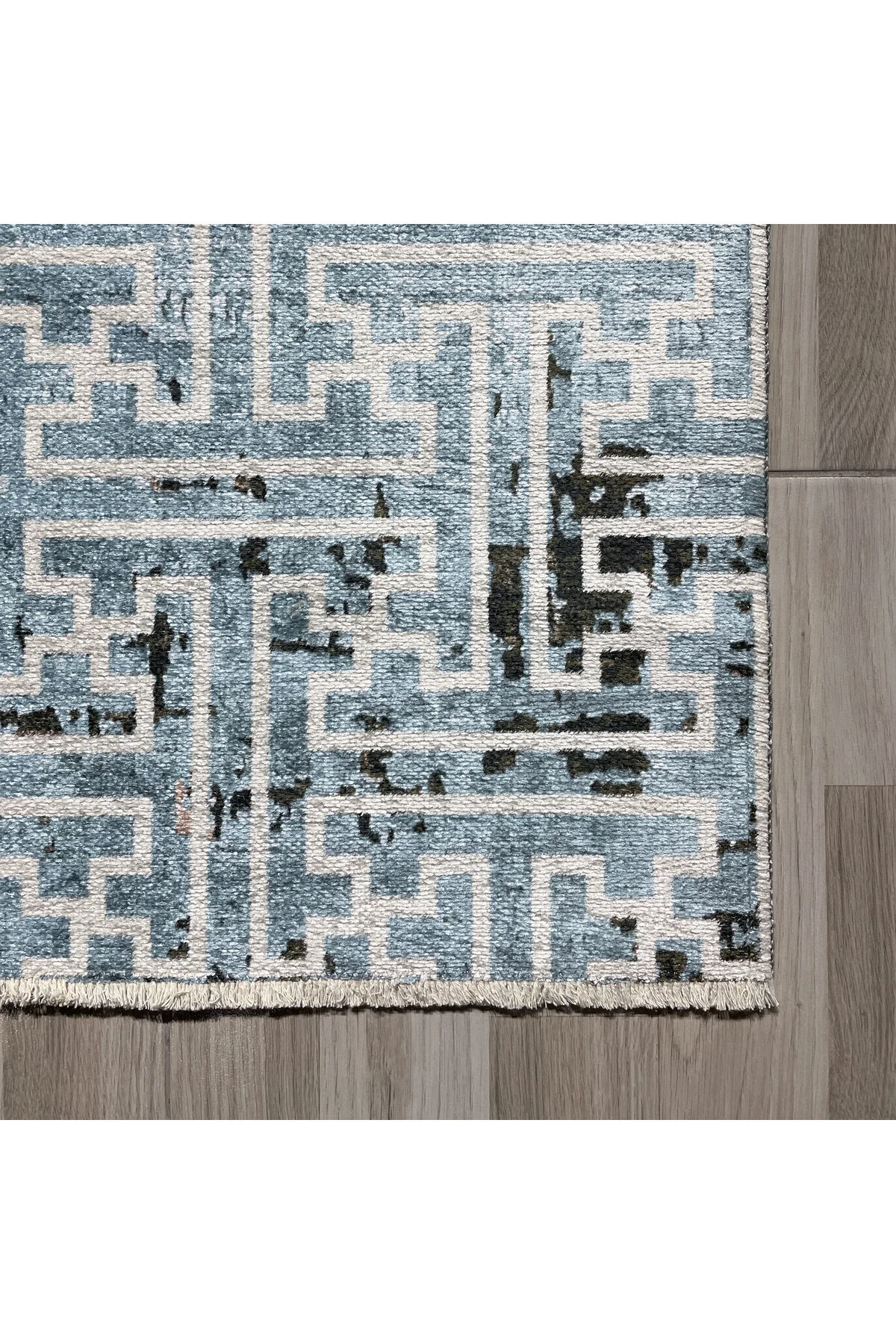 Vintage Dokunuşlu Modern Şönil Halı Kilim Yolluk Kahve Bej Açık M