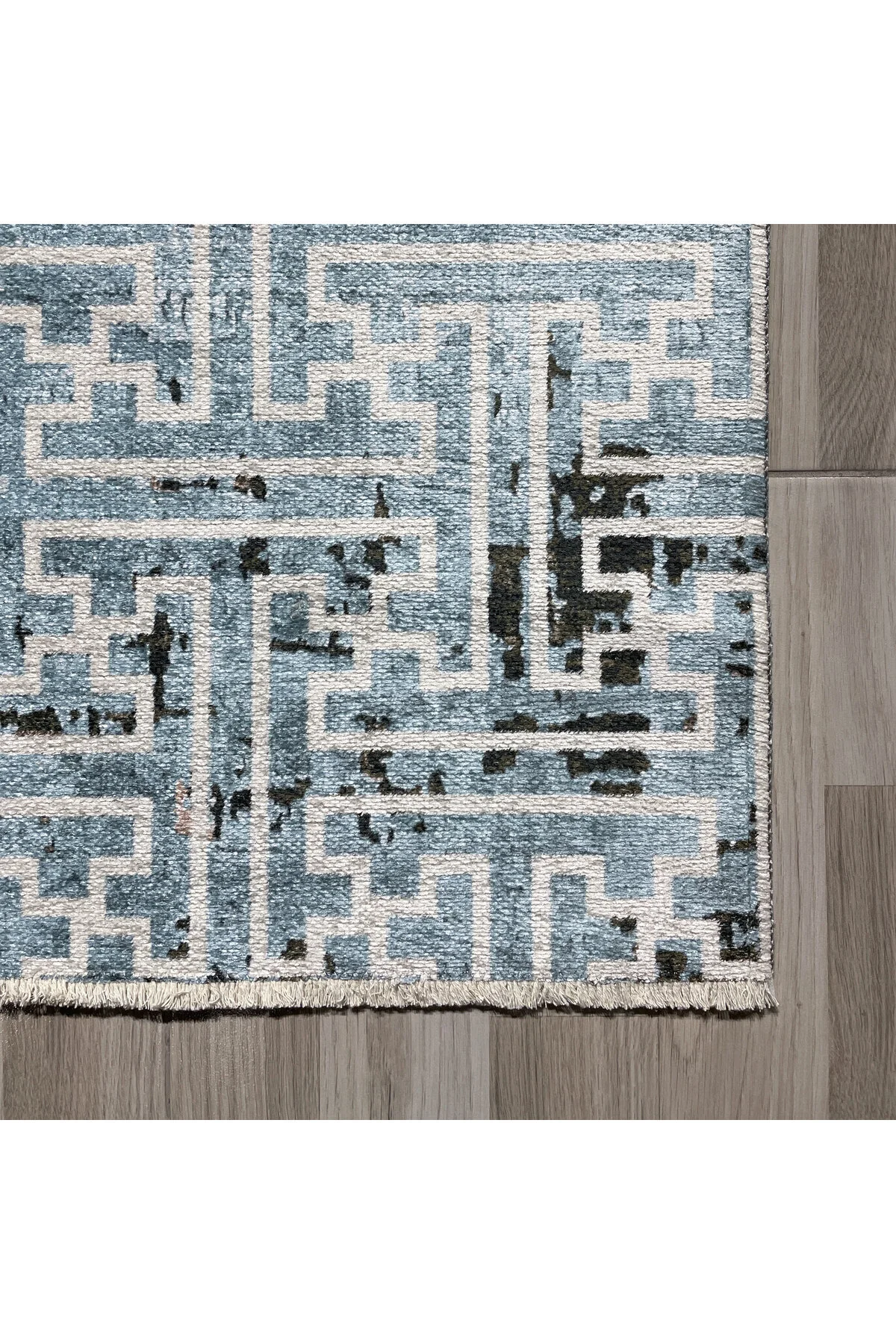 Vintage Dokunuşlu Modern Şönil Halı Kilim Yolluk Kahve Bej Açık Mavi Kaymaz Yıkanabilir Saçaklı Vintage Dokunuşlu Modern Şönil Halı Kilim Yolluk Kahve Bej Açık Mavi Kaymaz Yıkanabilir Saçaklı