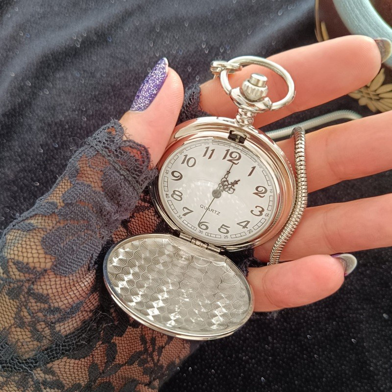 Stillove Vintage Gümüş Köstekli Zincirli Cep Saati Sl9798