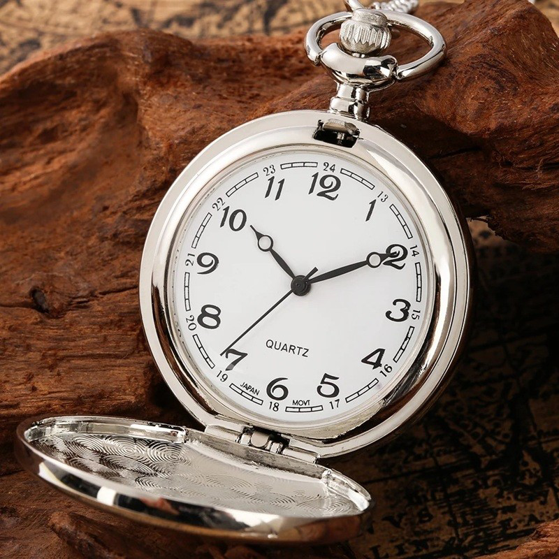 Stillove Vintage Gümüş Köstekli Zincirli Cep Saati Sl9798