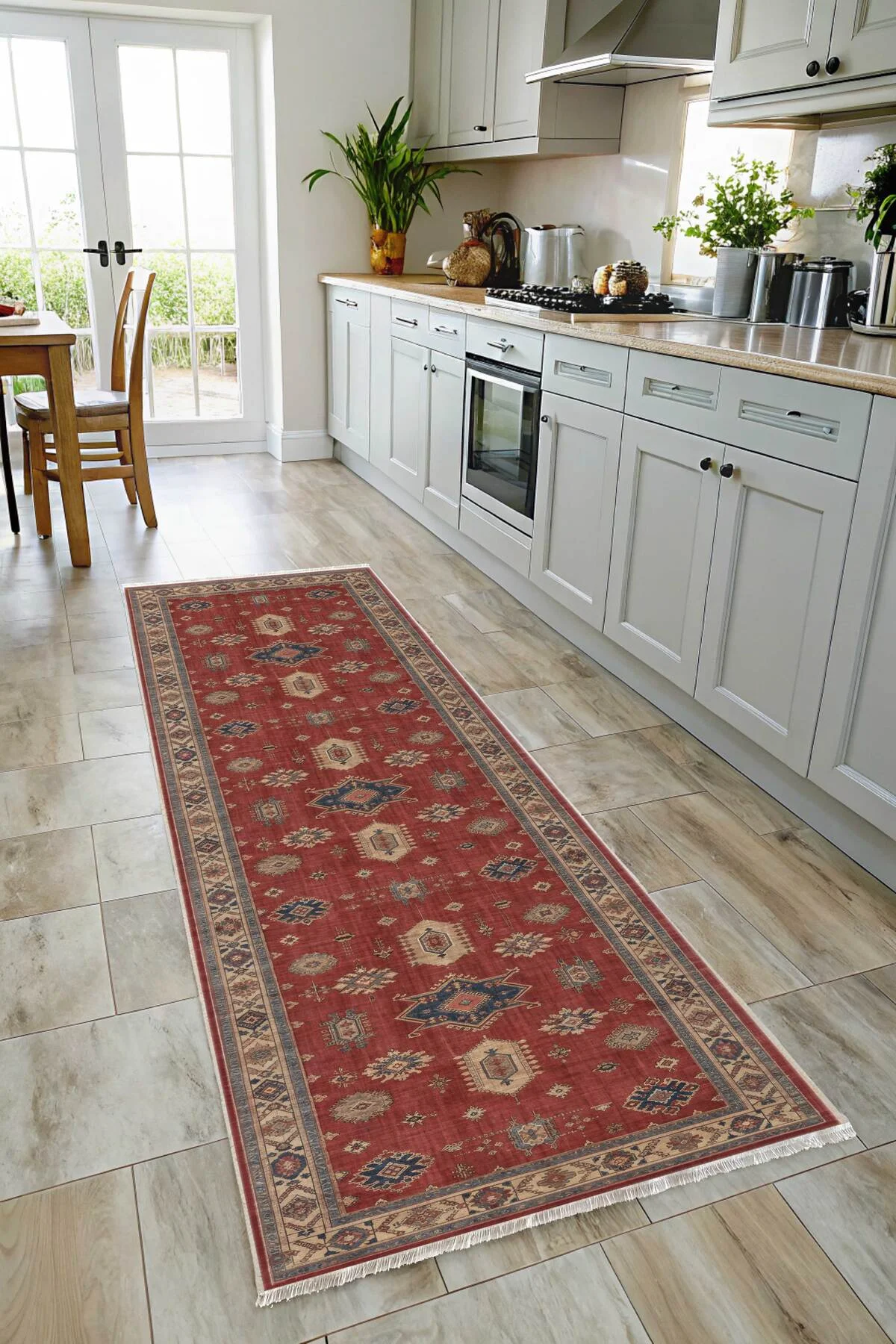 Vintage Kiremit Şönil Halı Kilim Yolluk Kaymaz Yıkanabilir Kendinden Saçaklı Mutfak Koridor Balkon Vintage Kiremit Şönil Halı Kilim Yolluk Kaymaz Yıkanabilir Kendinden Saçaklı Mutfak Koridor Balkon