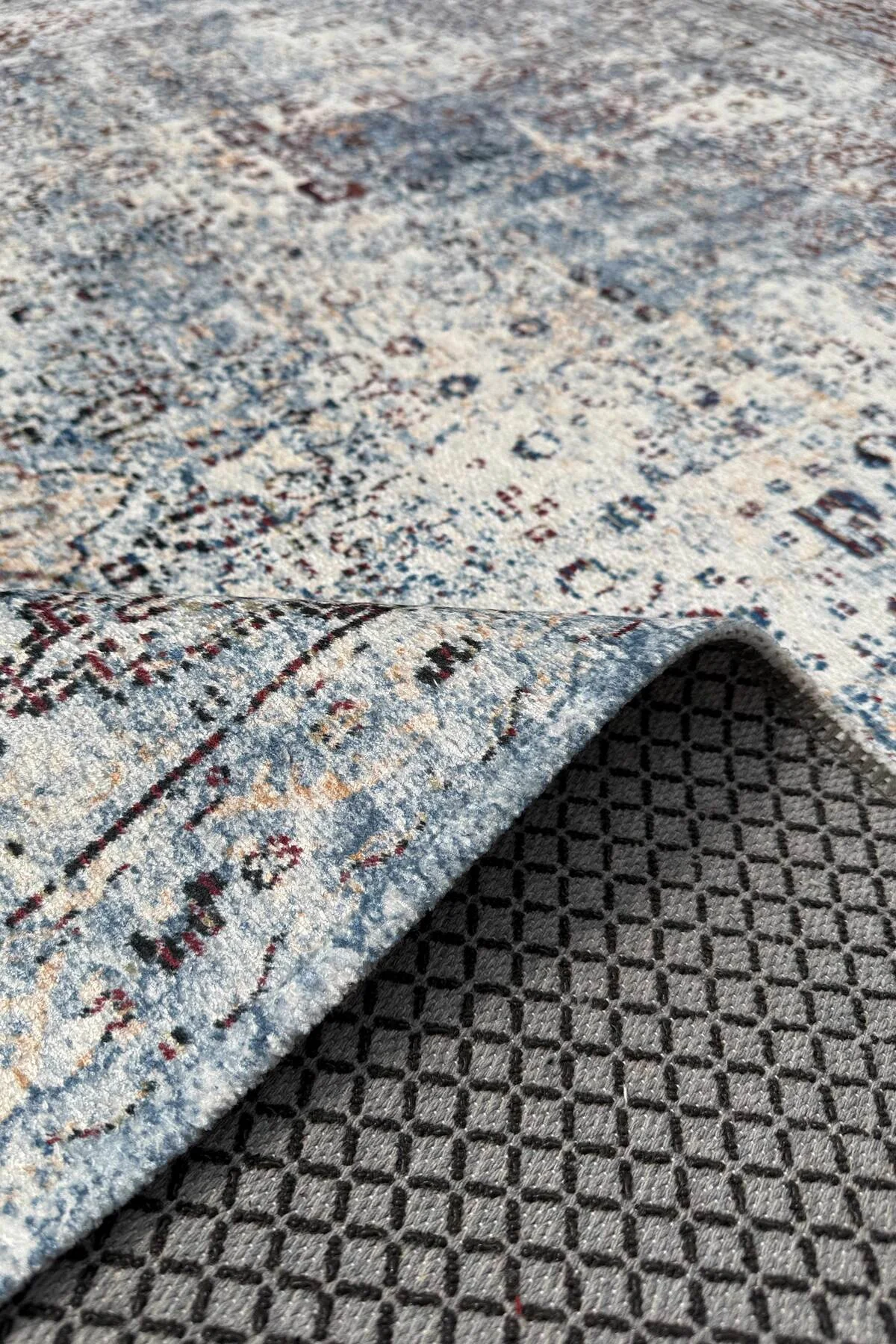 Vintage Mavi Şönil Halı Kilim Yolluk Kaymaz Saçaklı Yıkanabilir Salon Oturma Yatak Odası Mutfak Vintage Mavi Şönil Halı Kilim Yolluk Kaymaz Saçaklı Yıkanabilir Salon Oturma Yatak Odası Mutfak