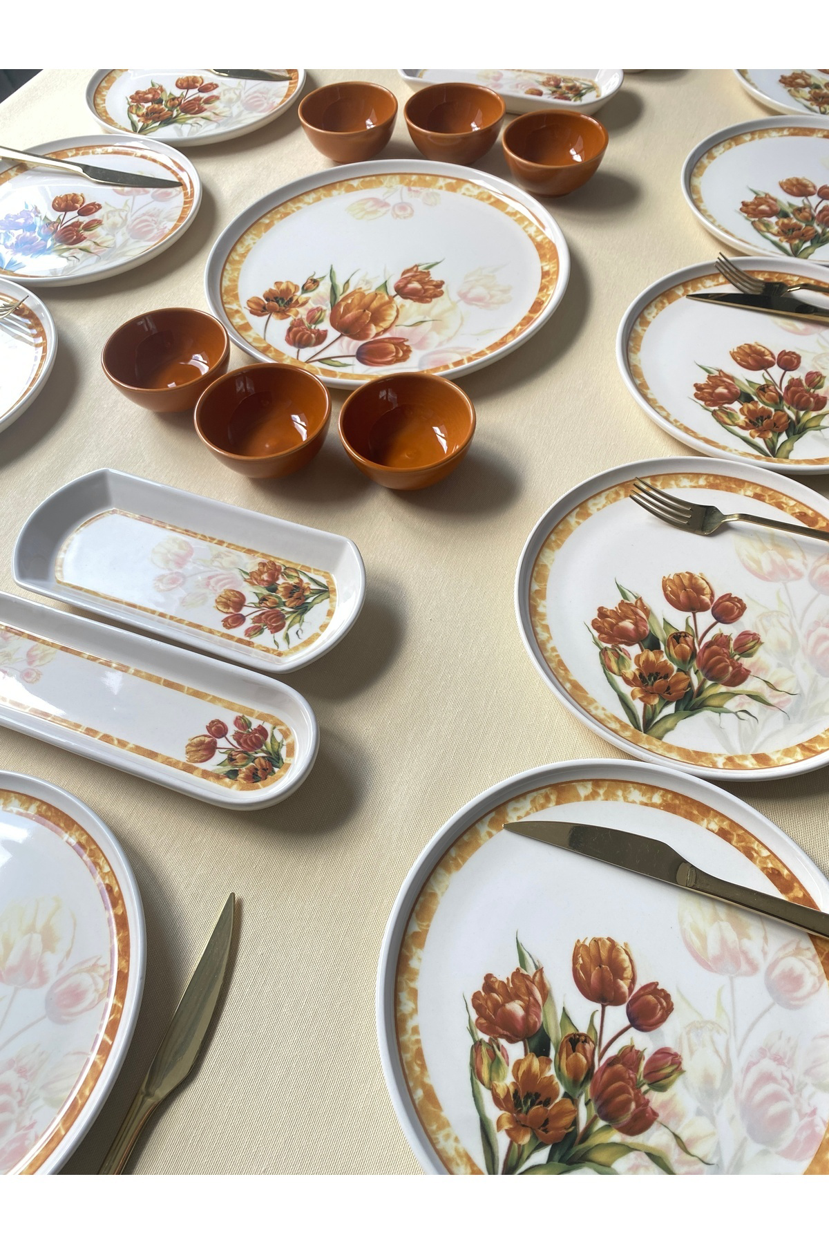 Vintage Model 12 Kişilik 23 Parça Kahvaltı Takımı