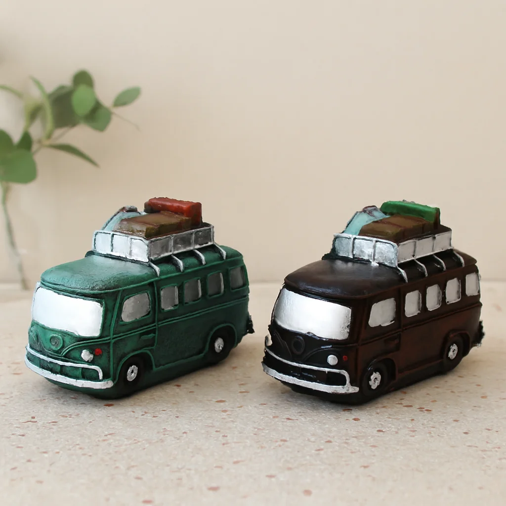 Vintage Otobüs Dekoratif Biblo Kumbara Reçine 22x14x9 cm Fiyatı, Yorumları ve Özellikleri