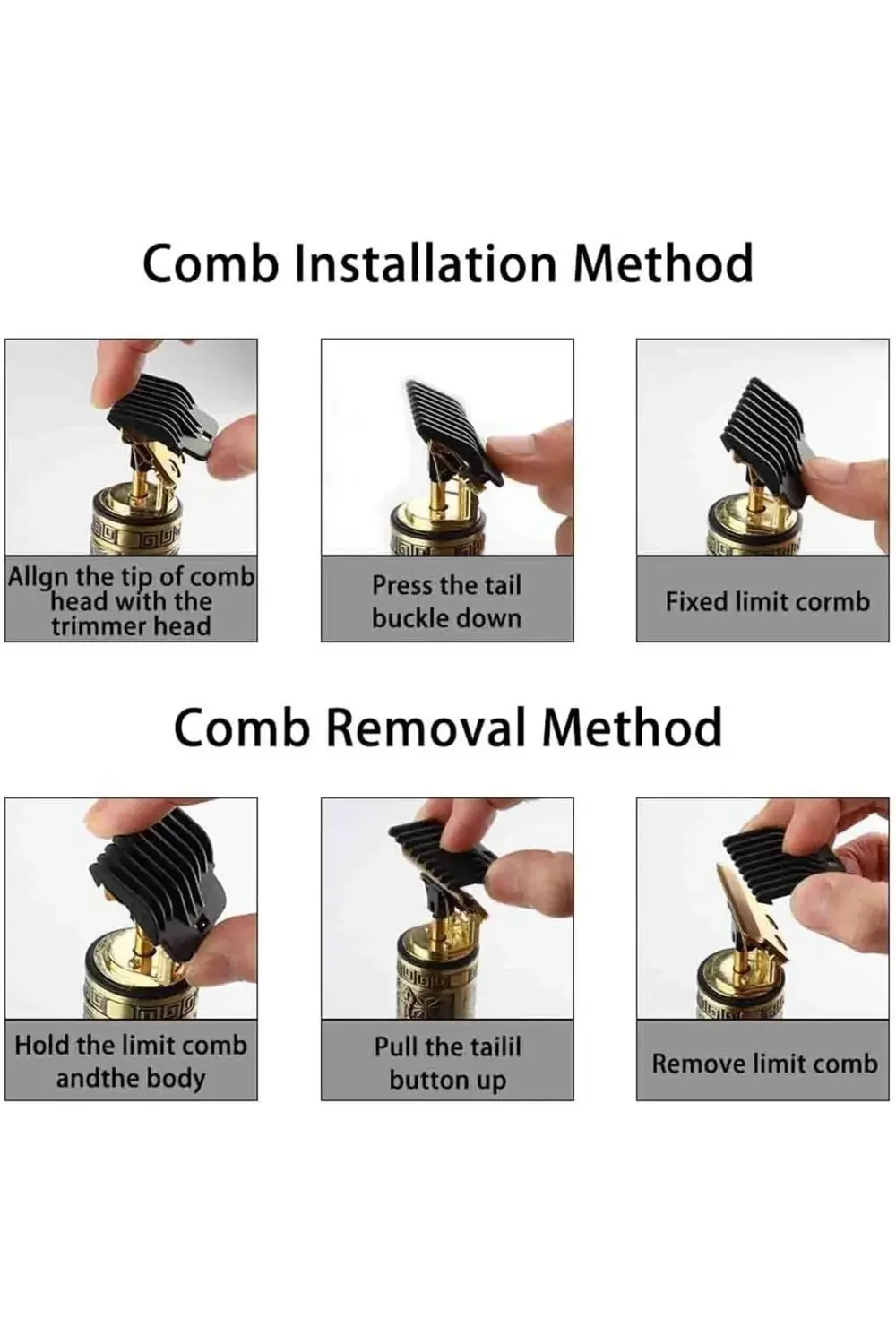 Vintage Pofesyonel Şarjlı Çok Fonksiyonlu Traş Saç Sakal Vücut Ku