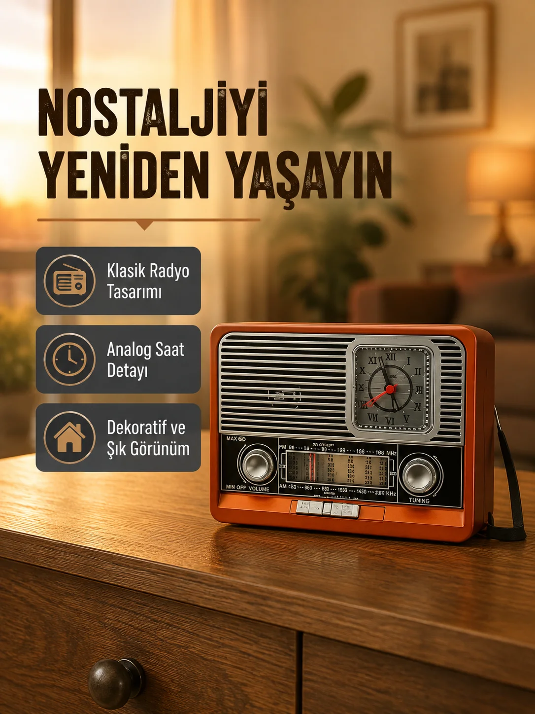 Vintage Radyo – Nostaljik Tasarım ve Modern Teknoloji Bir Arada Vintage Radyo – Nostaljik Tasarım ve Modern Teknoloji Bir Arada