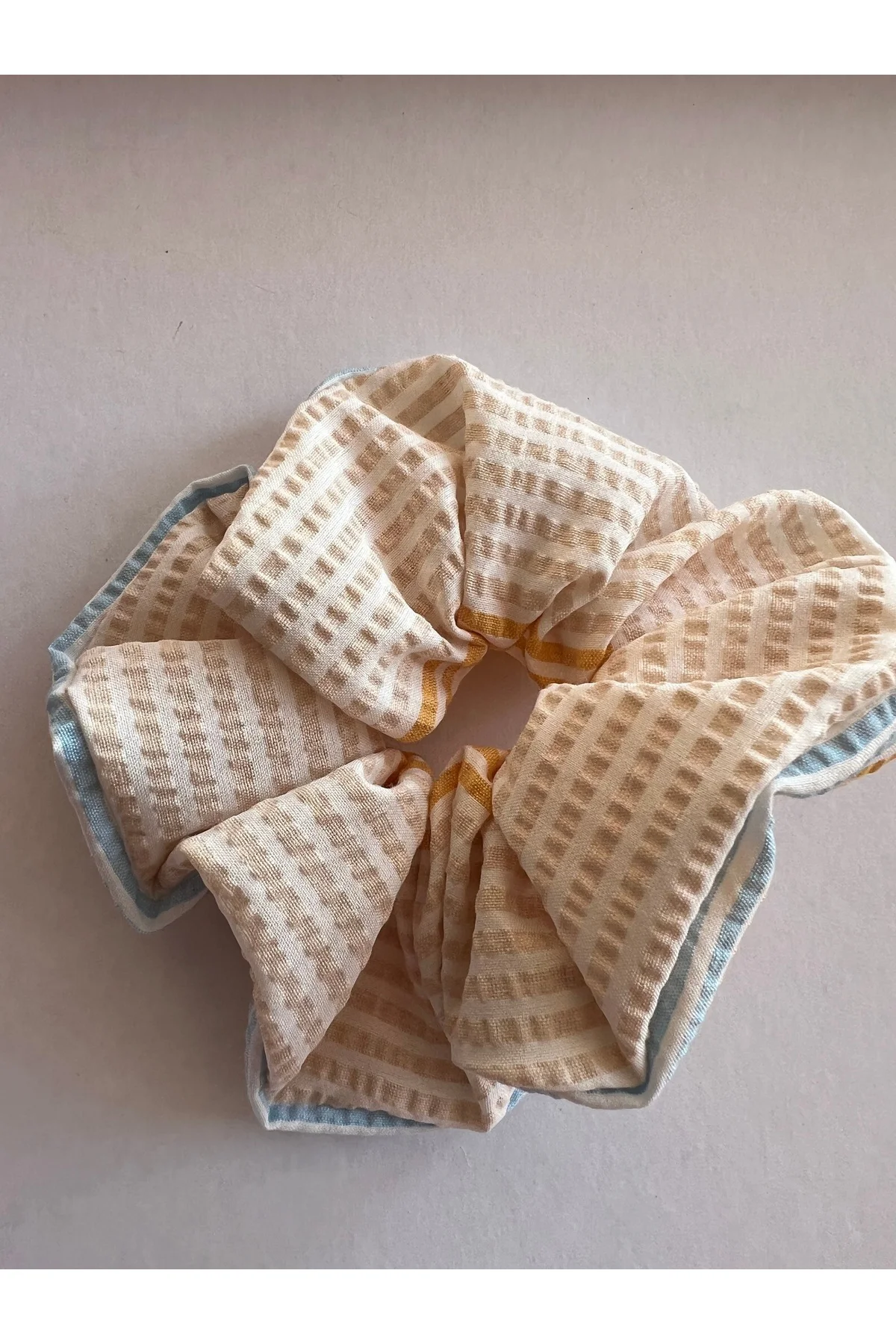 Vintage Scrunchie 2li Lastik Toka Pamuklu Set