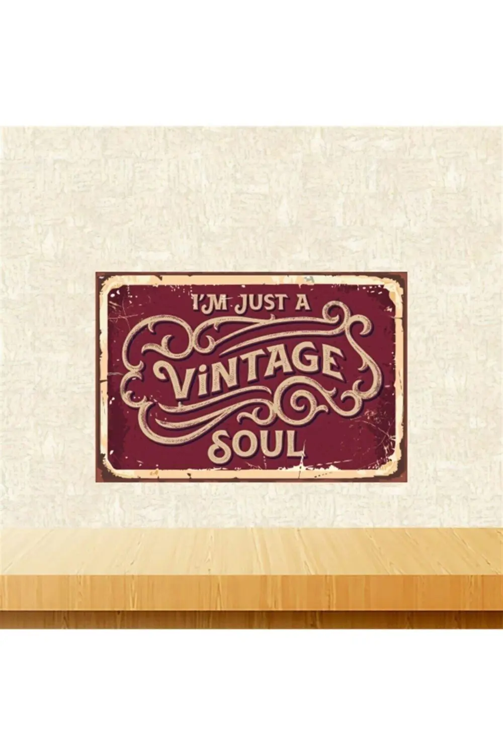 Vintage Soul 20-30 Cm Retro Ahşap Tablo Tkfx5733