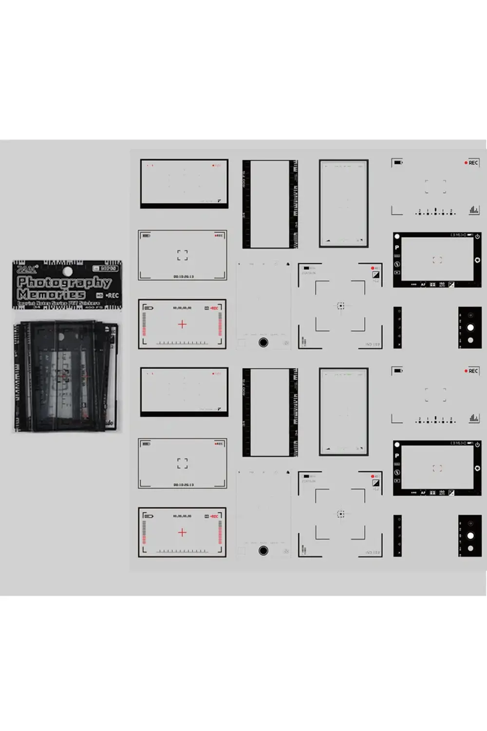 Vintage Sticker Pul Çerçeve Stiker Çıkartma Etiket 20'li Set- Pho
