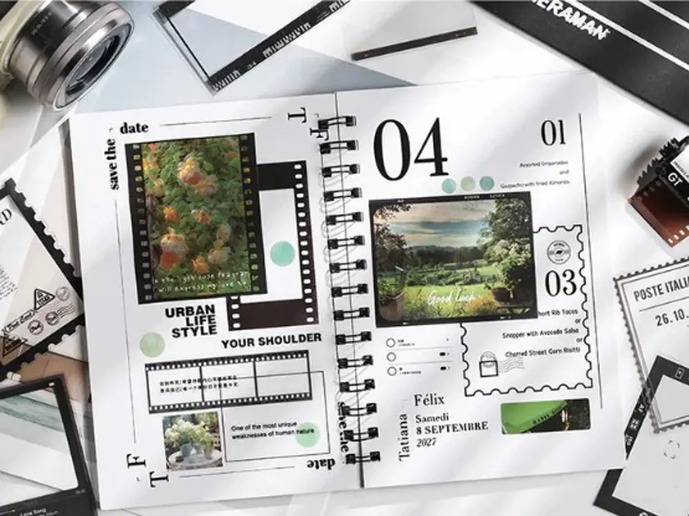 Vintage Sticker Pul Çerçeve Stiker Çıkartma Etiket 20'li Set- Tim