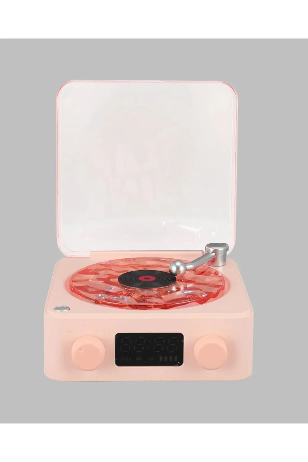 Vintage Tarz Bluetooth Hoparlör – Gece Işığı Ve Zaman Göstergeli