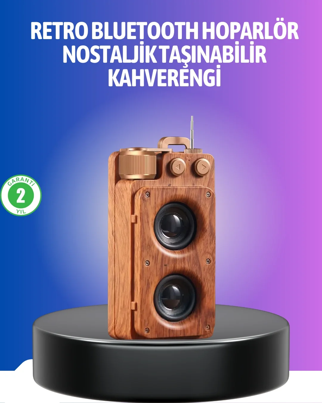Vintage Tasarımlı Bluetooth Hoparlör Uzun Pil Ömürlü ve FM Destekli Vintage Tasarımlı Bluetooth Hoparlör Uzun Pil Ömürlü ve FM Destekli
