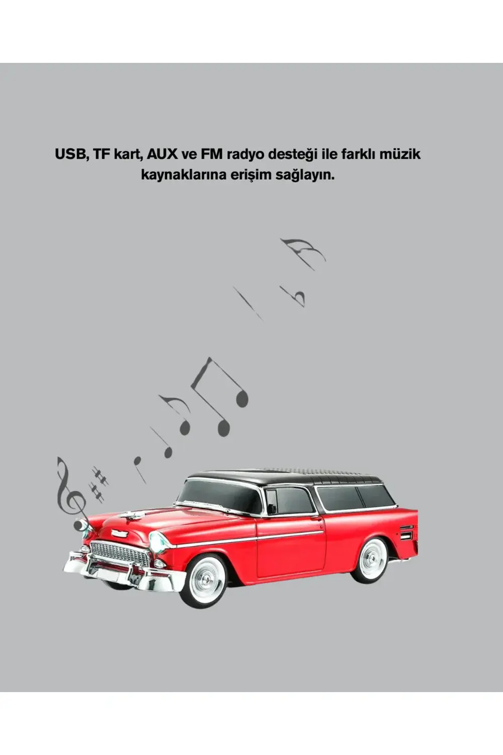 Vintage Tasarımlı LED Işıklı Bluetooth Hoparlör 10W