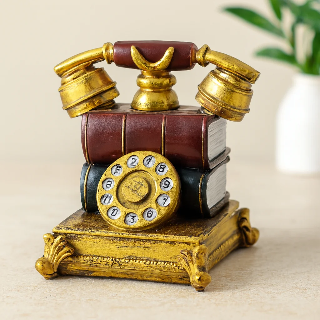 Vintage Telefon Biblo Kumbara Reçine 15.5x15.5x10 cm Fiyatı, Yorumları ve Özellikleri