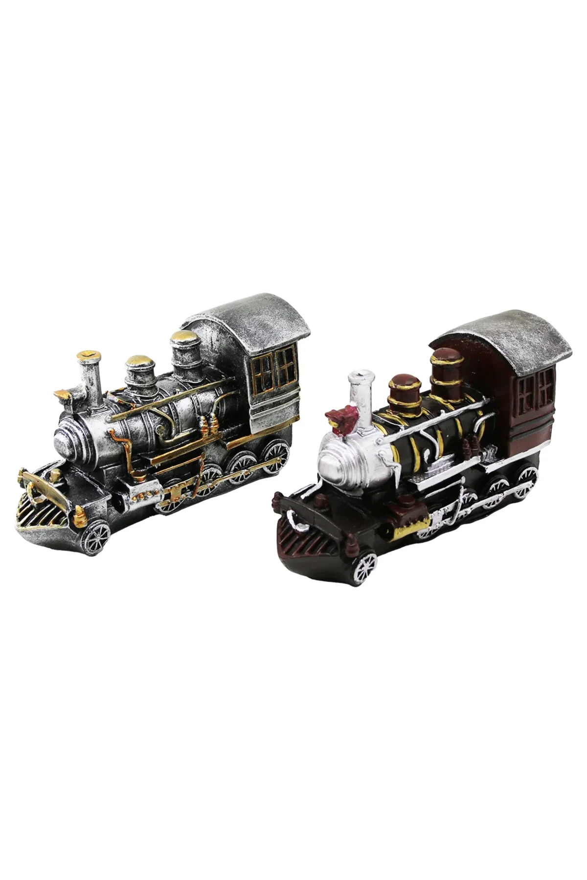Vintage Tren Biblo Kumbara Reçine 20x12x8 cm
