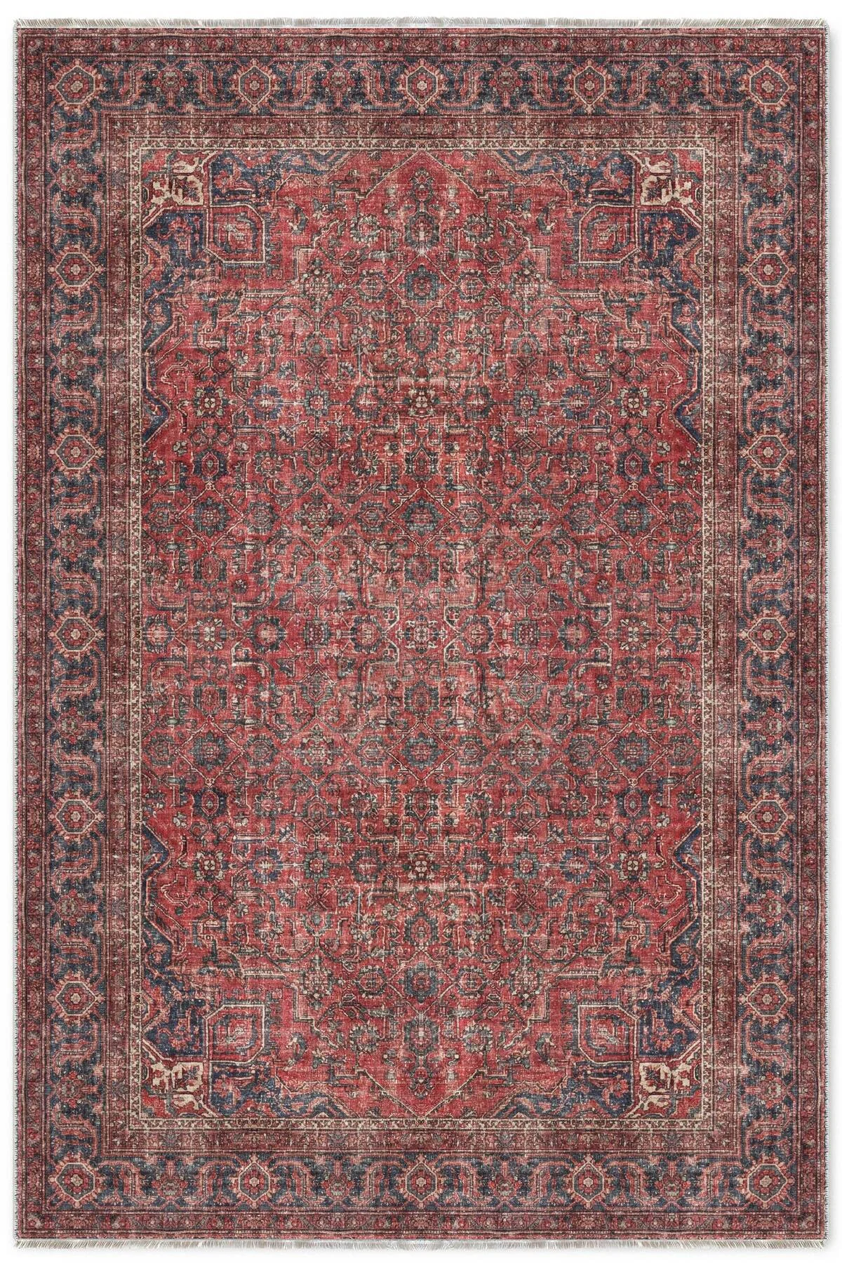Vintage Tuğla Kırmızı Lacivert Şönil Halı Kilim Yolluk Kaymaz Yıkanabilir Salon Mutfak Koridor Vintage Tuğla Kırmızı Lacivert Şönil Halı Kilim Yolluk Kaymaz Yıkanabilir Salon Mutfak Koridor