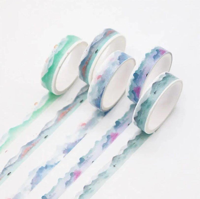 Limmy Vintage Washi Tape Bant Baskili Yapişkanli Maskeleme Kağidi Sevim