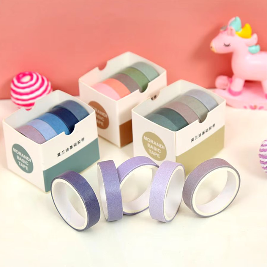 Limmy Vintage Washi Tape Bant Yapişkanli Maskeleme Kağidi Renkli Bant 5