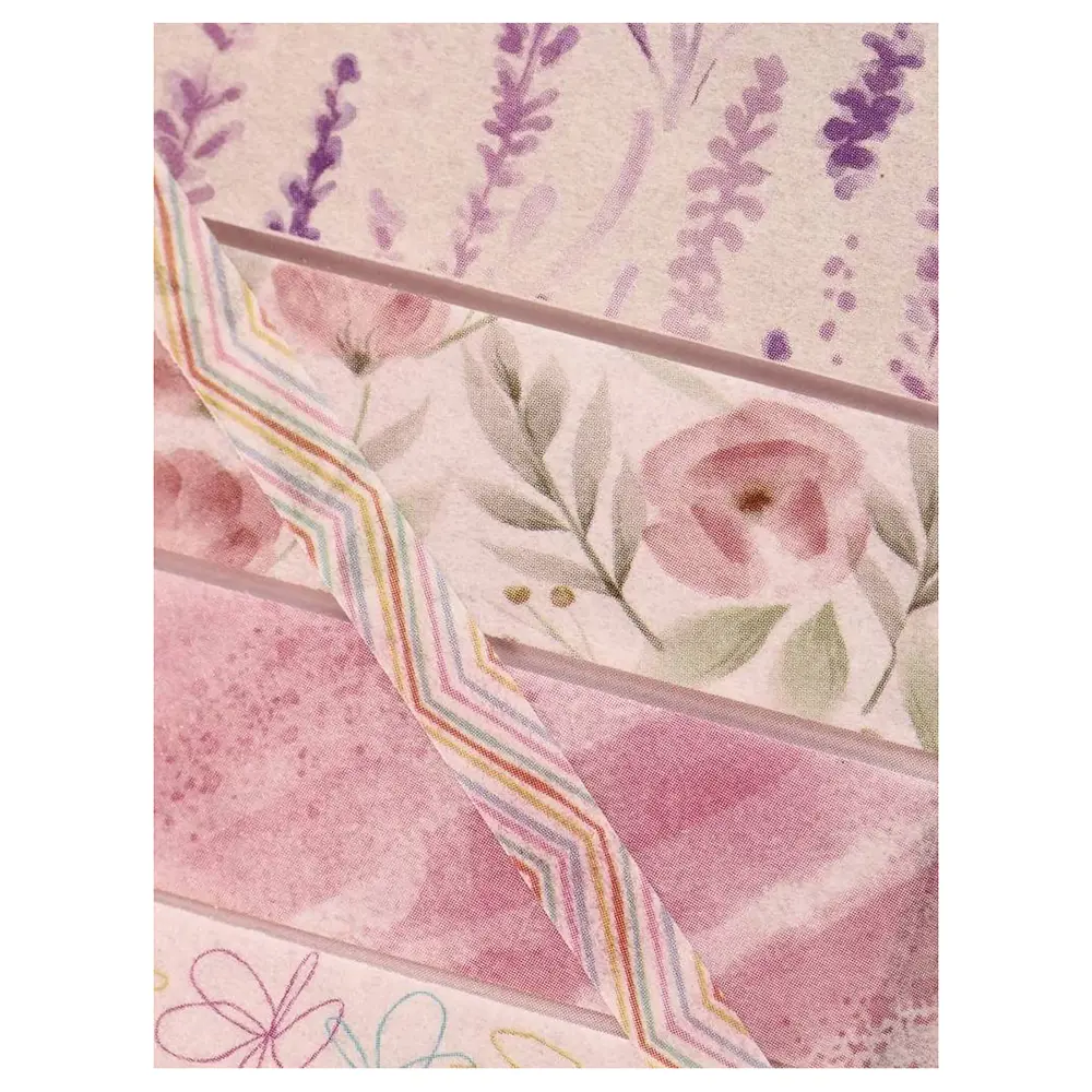 Vintage Washi Tape Bant Baskılı Yapışkanlı Maskeleme Kağıdı 45D D