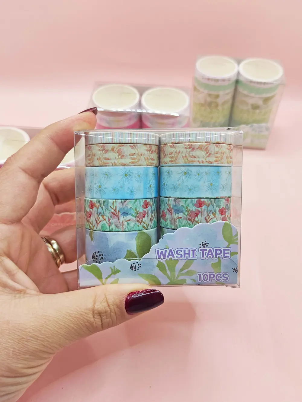 Vintage Washi Tape Bant Baskılı Yapışkanlı Maskeleme Kağıdı 45D D