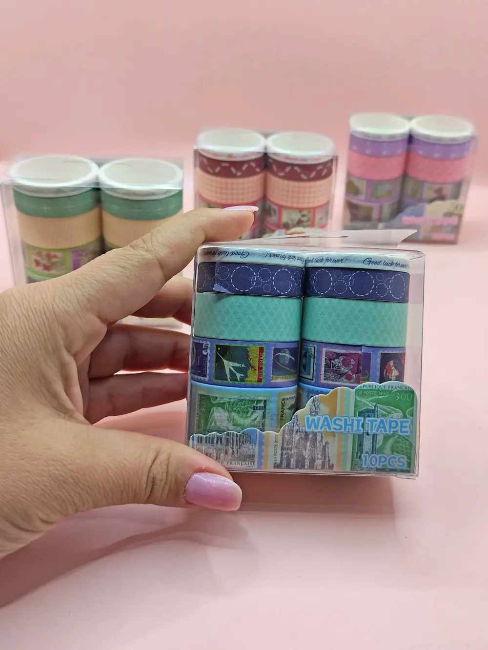 Vintage Washi Tape Bant Baskılı Yapışkanlı Maskeleme Kağıdı Desen