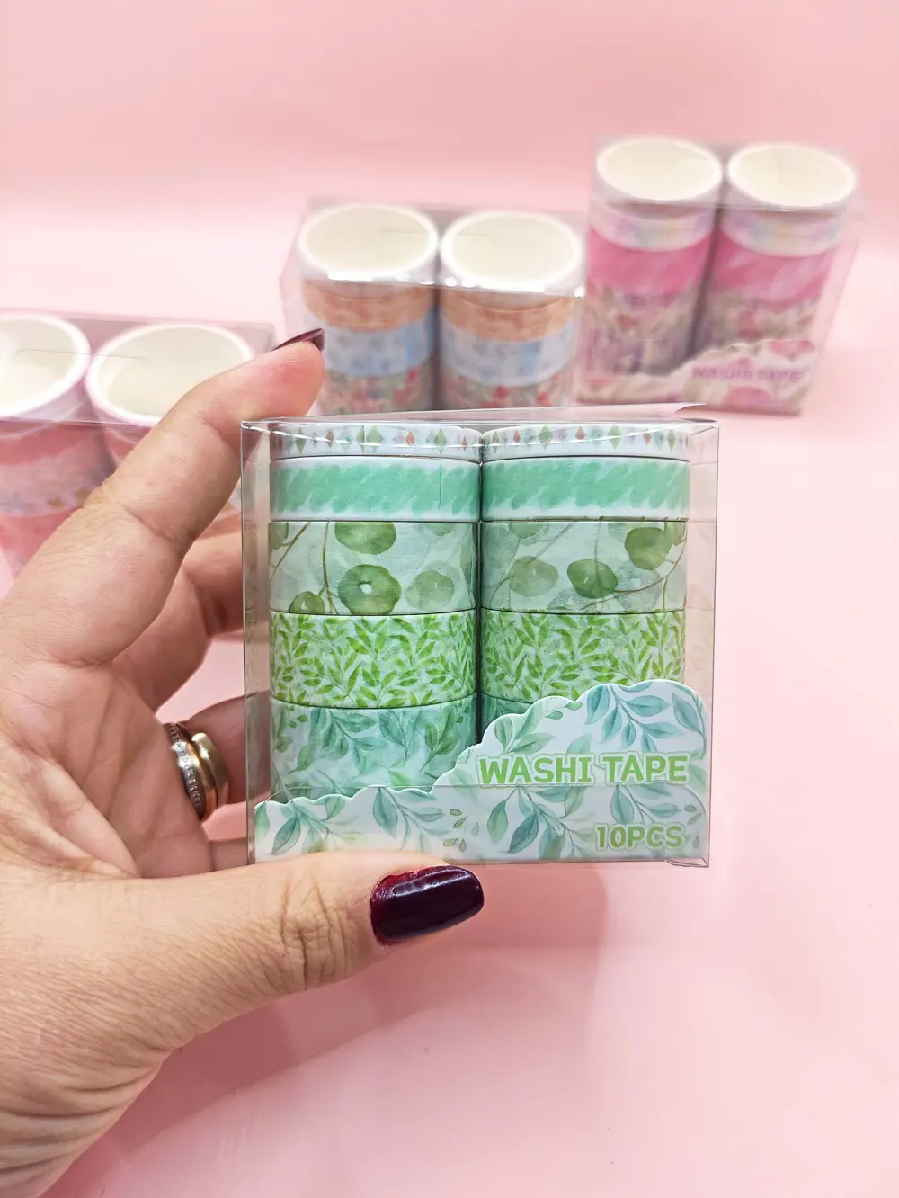 Vintage Washi Tape Bant Baskılı Yapışkanlı Maskeleme Kağıdı 45D D