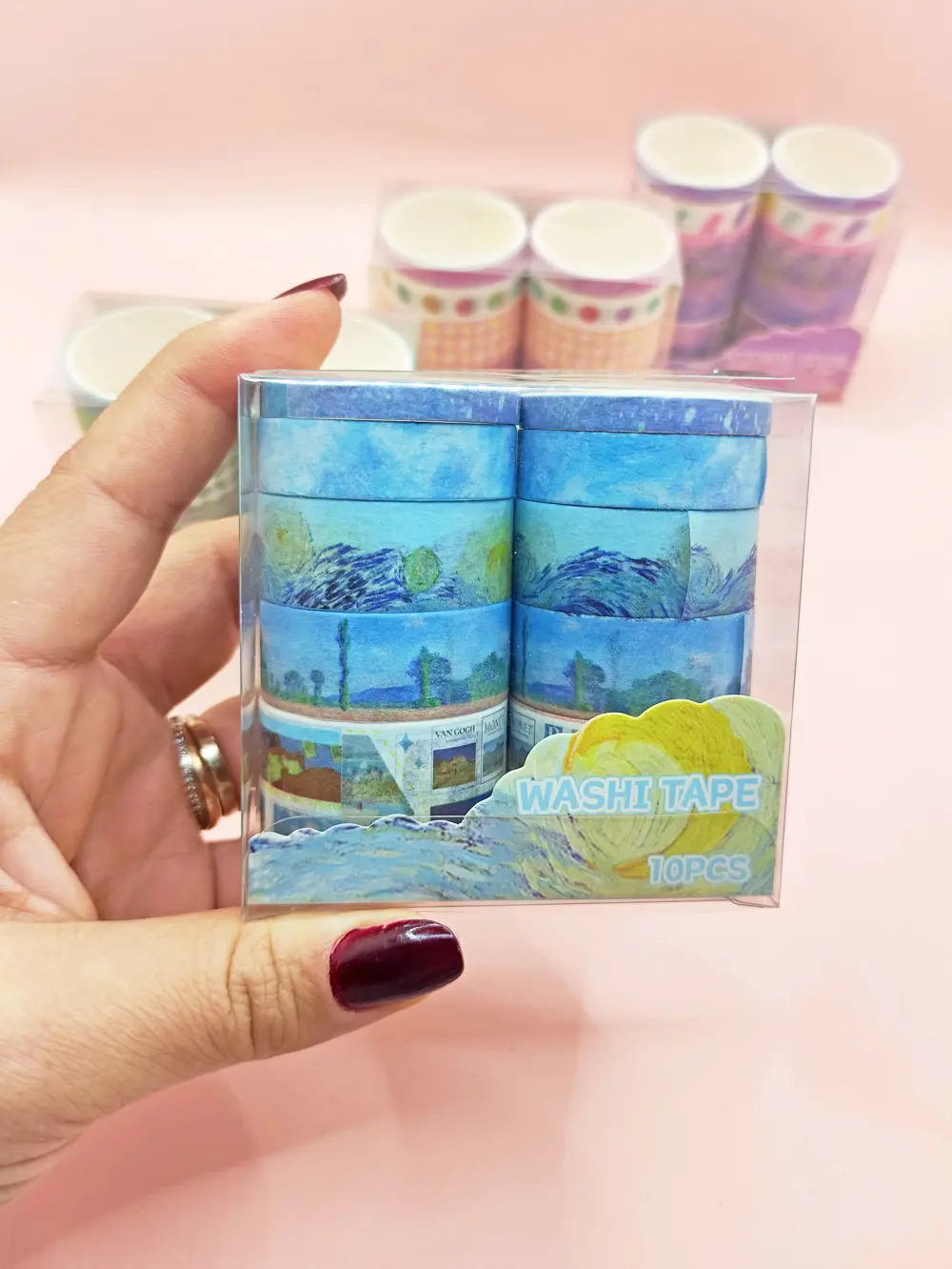 Vintage Washi Tape Bant Baskılı Yapışkanlı Maskeleme Kağıdı 45E D