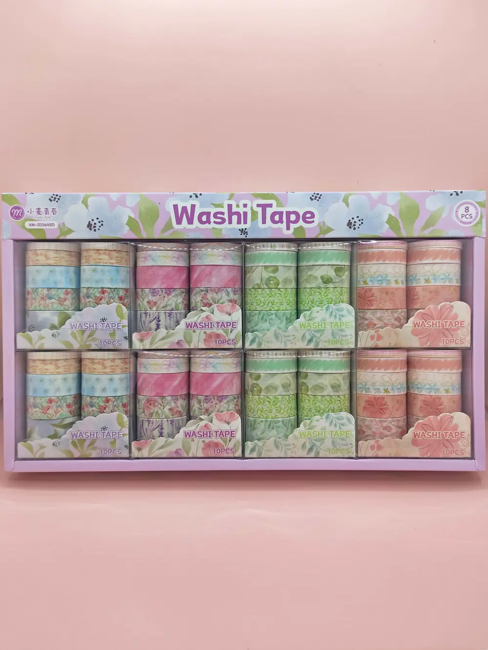 Vintage Washi Tape Bant Baskılı Yapışkanlı Maskeleme Kağıdı 45D D