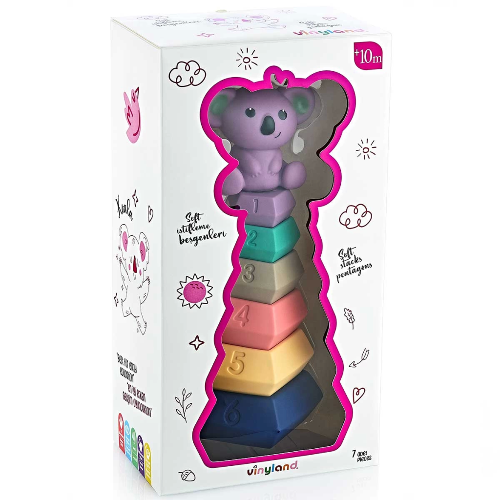 Vinyland Soft Beşgen Halkalar Koala 7'li Set 661884 Vinyland Soft Beşgen Halkalar Koala 7'li Set 661884