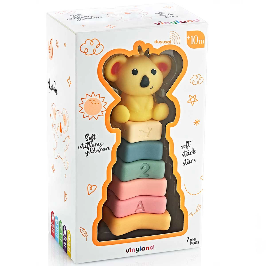 Vinyland Soft Yıldız Halkalar Koala 7'li Set 661877 Vinyland Soft Yıldız Halkalar Koala 7'li Set 661877