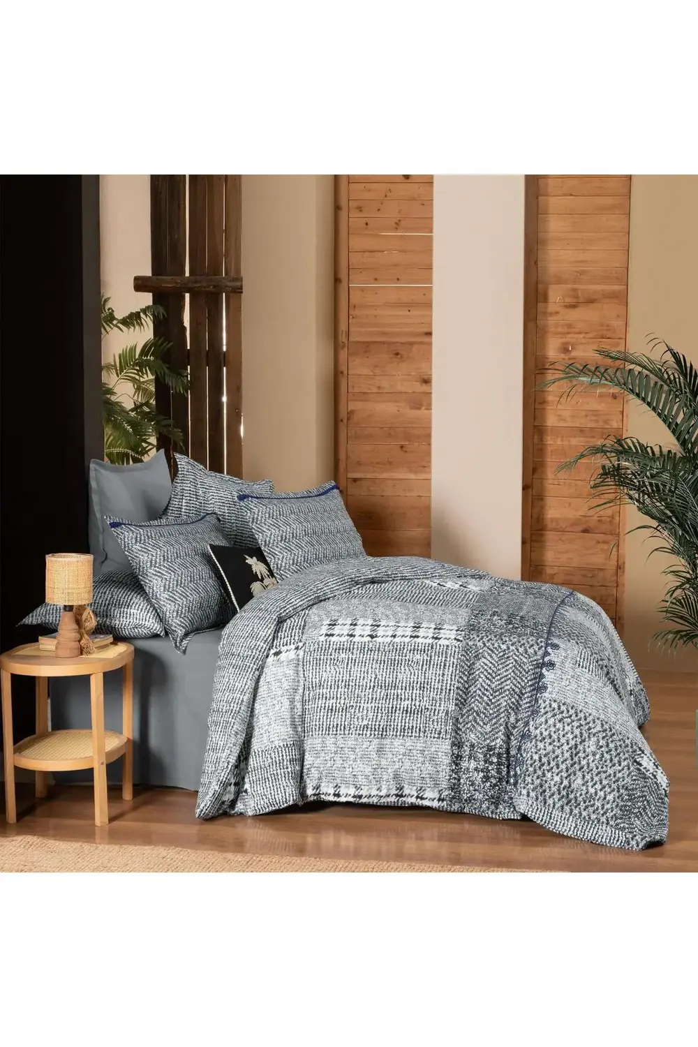 Vio Tek Kişilik %100 Pamuk Flanel (Pazen) Nevresim Takımı Gri