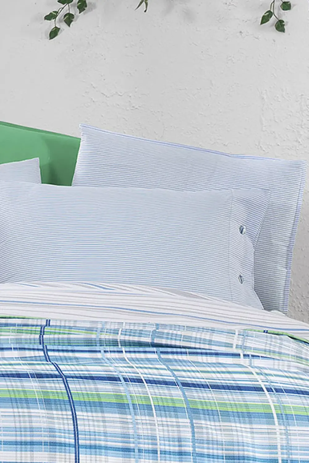 Viola Mavi Çift Kişilik %100 Pamuk Pike Takımı